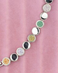 Yuvarlık Taşlı Silver Bileklik