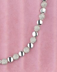 Yuvarlak Taşlı Silver Bileklik