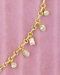 Zirkon Taşlı Zincir Bileklik