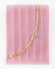 Tffny Model Mavi Taşlı Gold Zincir bileklik