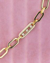 Taşlı Gold  Ataç Bileklik