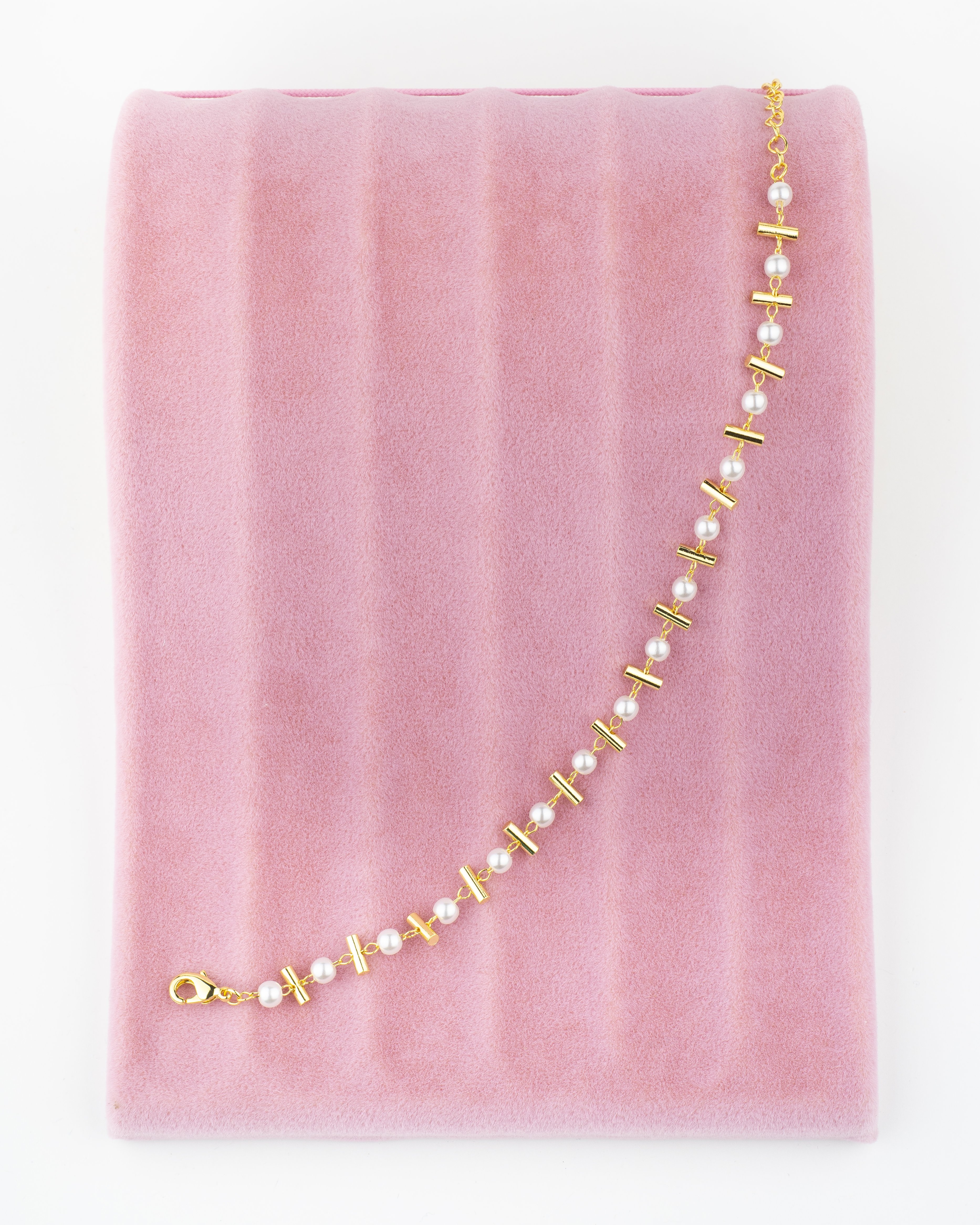 İnci Taşlı Şerit Bileklik