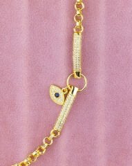 Taşlı Göz Detay Zincir Bileklik