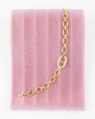 Işıltı Taşlı Kalın Zincir Bileklik