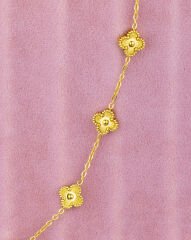 Gold Yonca Model Bileklik