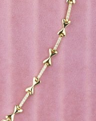 Birleşik Kalp Gold Bileklik