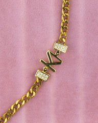 Gold K Harfli Bileklik