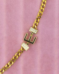 Gold E Harfli Bileklik