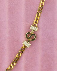 Gold S Harfli Bileklik