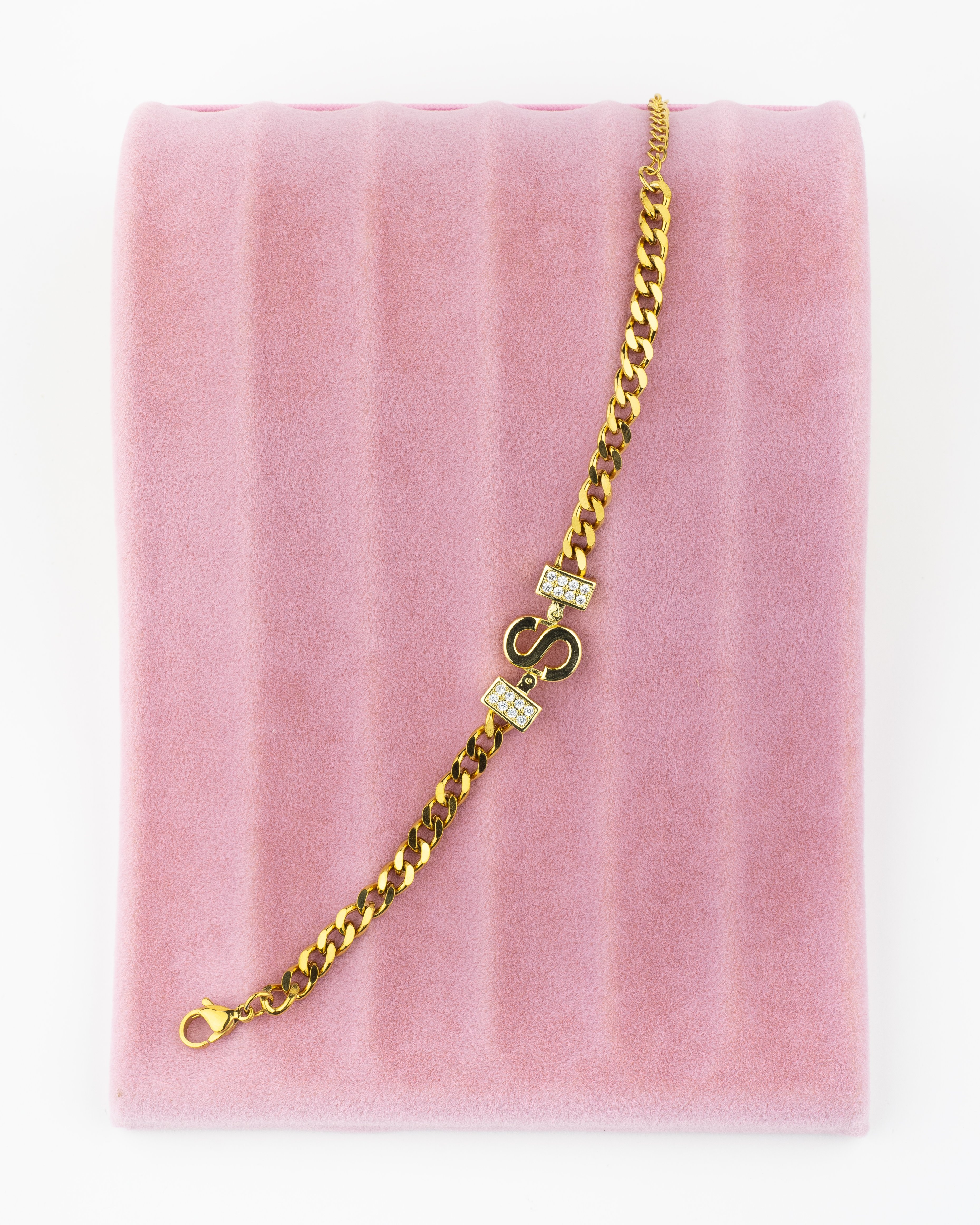 Gold S Harfli Bileklik