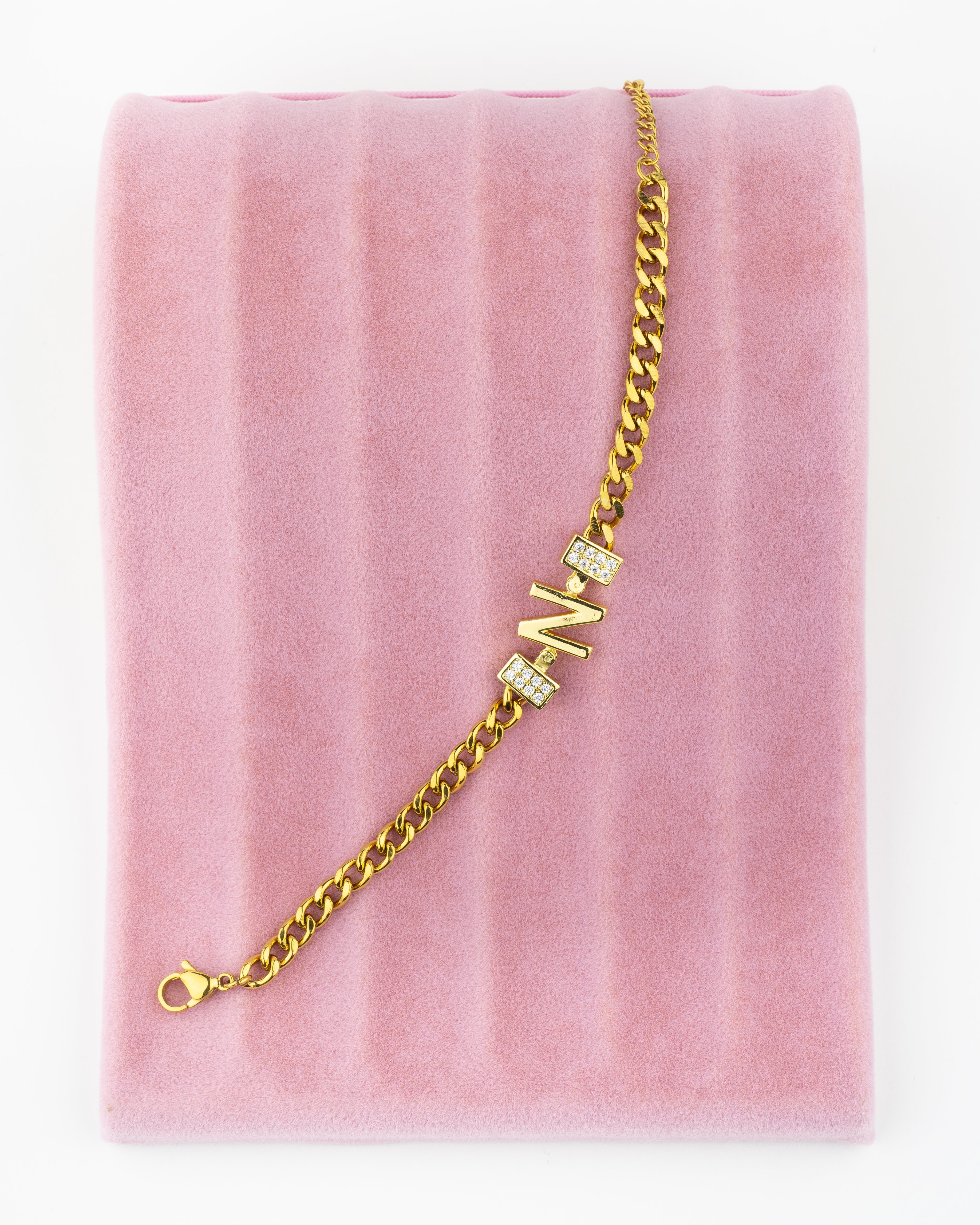 Gold N Harfli Bileklik