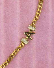 Gold A Harfli Bileklik