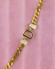 Gold D Harfli Bileklik