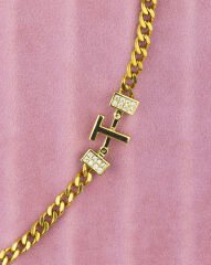 Gold T Harfli Bileklik