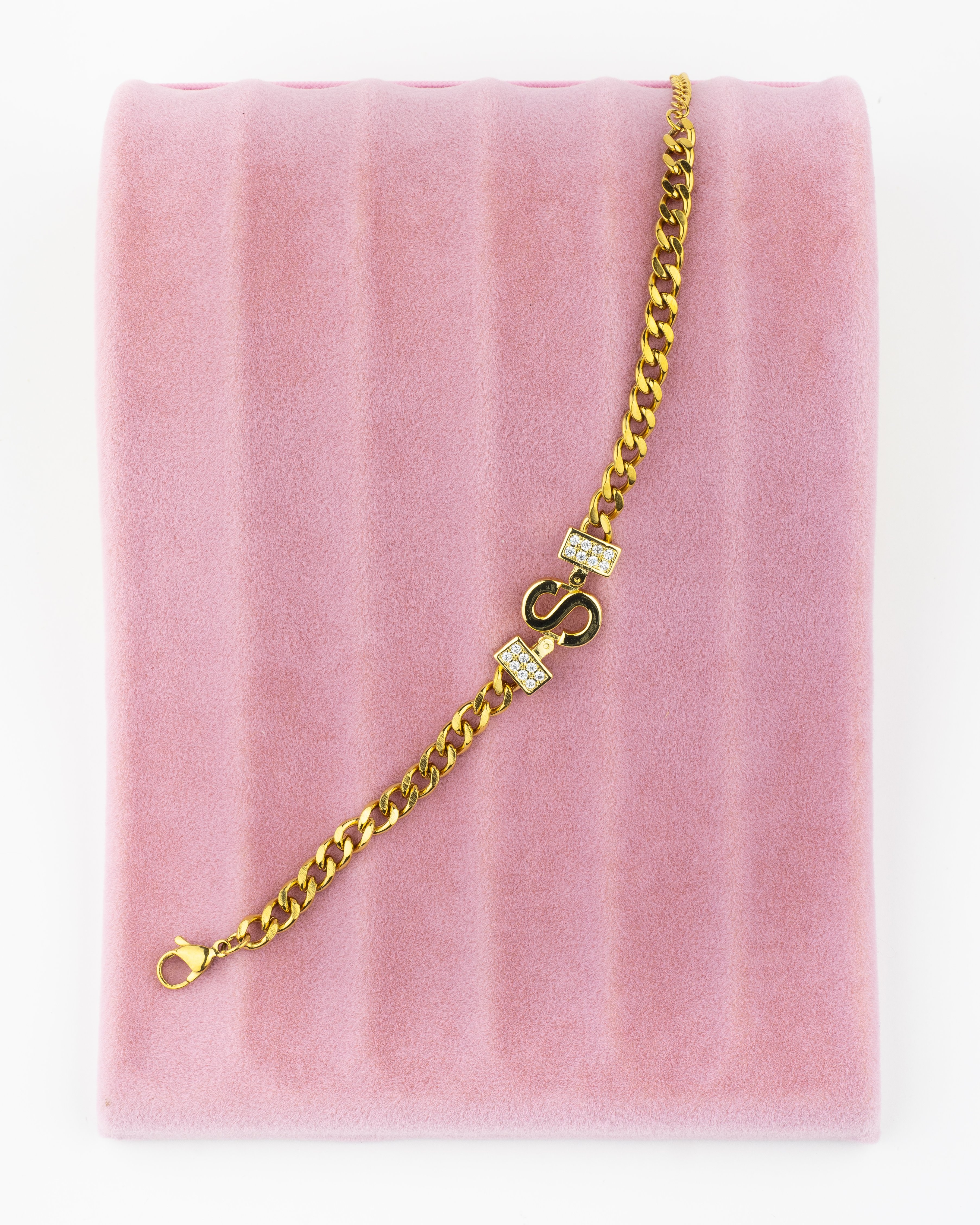 Gold S Harfli Bileklik