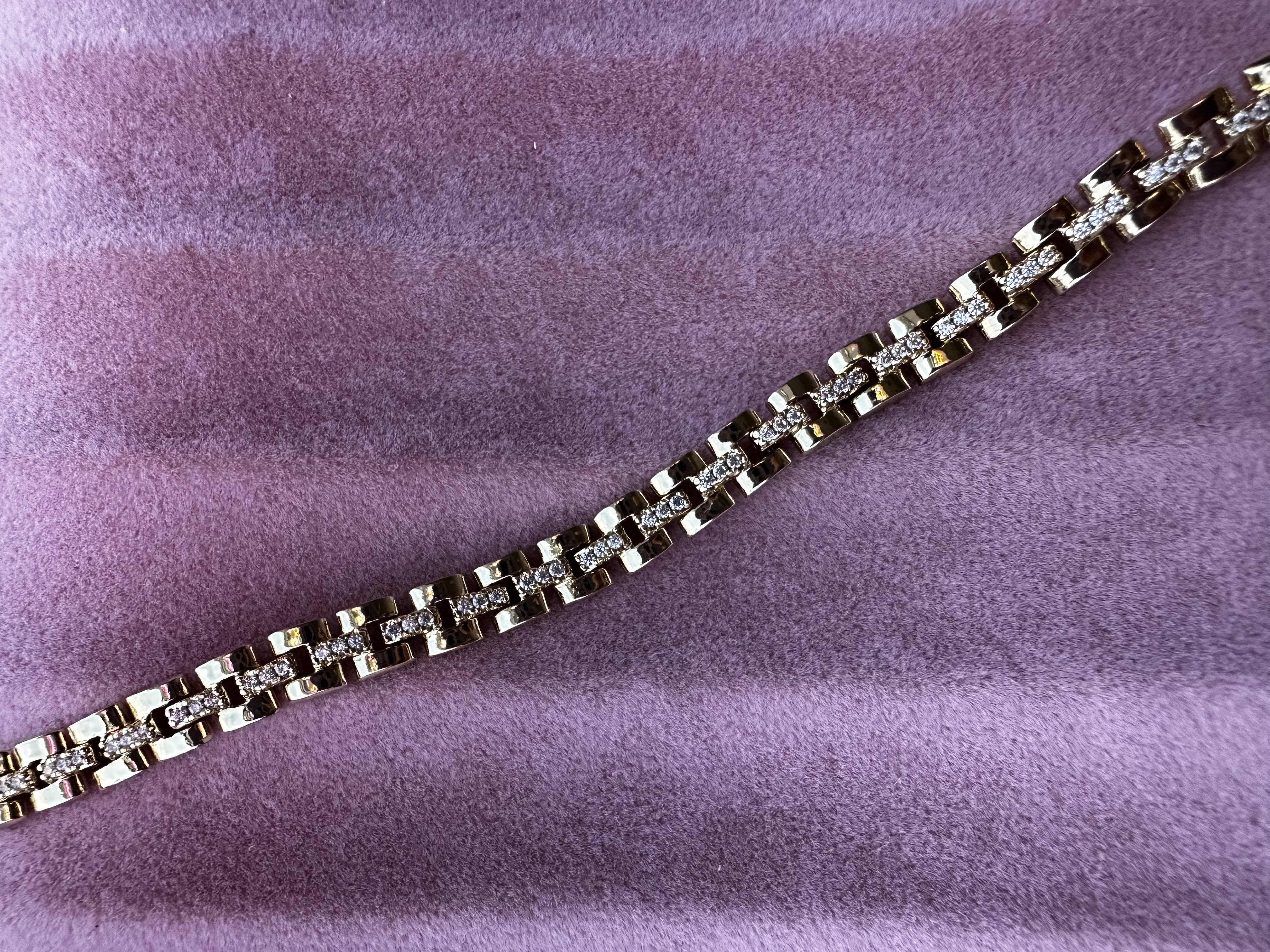 VİP Hasır Zircon Taşlı Bileklik