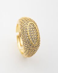 Gold Zircon Taşlı Yüzük
