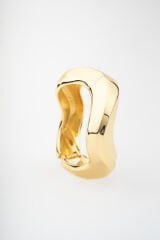 Özel Seri Kalın Su Damlası Gold Kelepçe