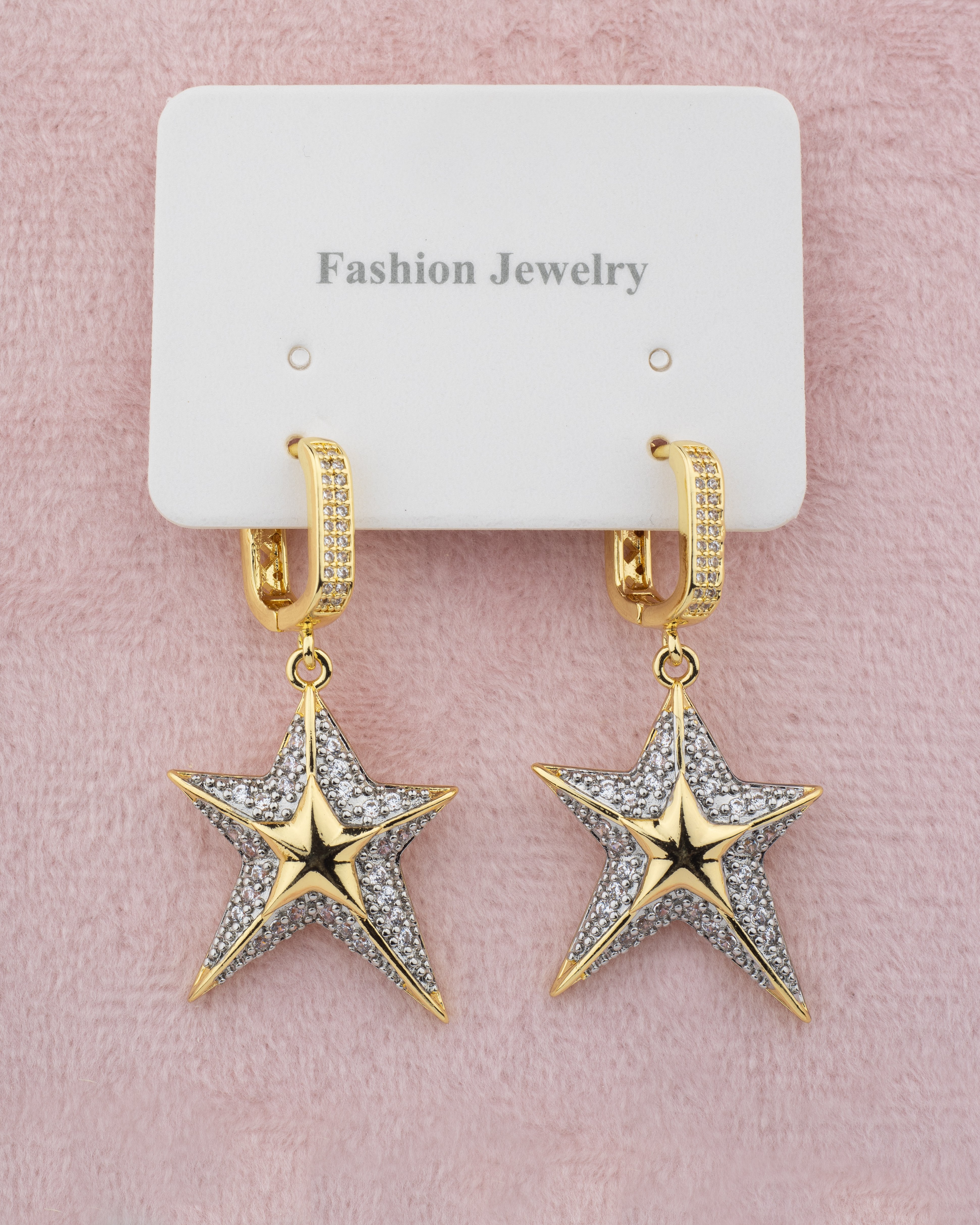 Taşlı Yıldız Küpe