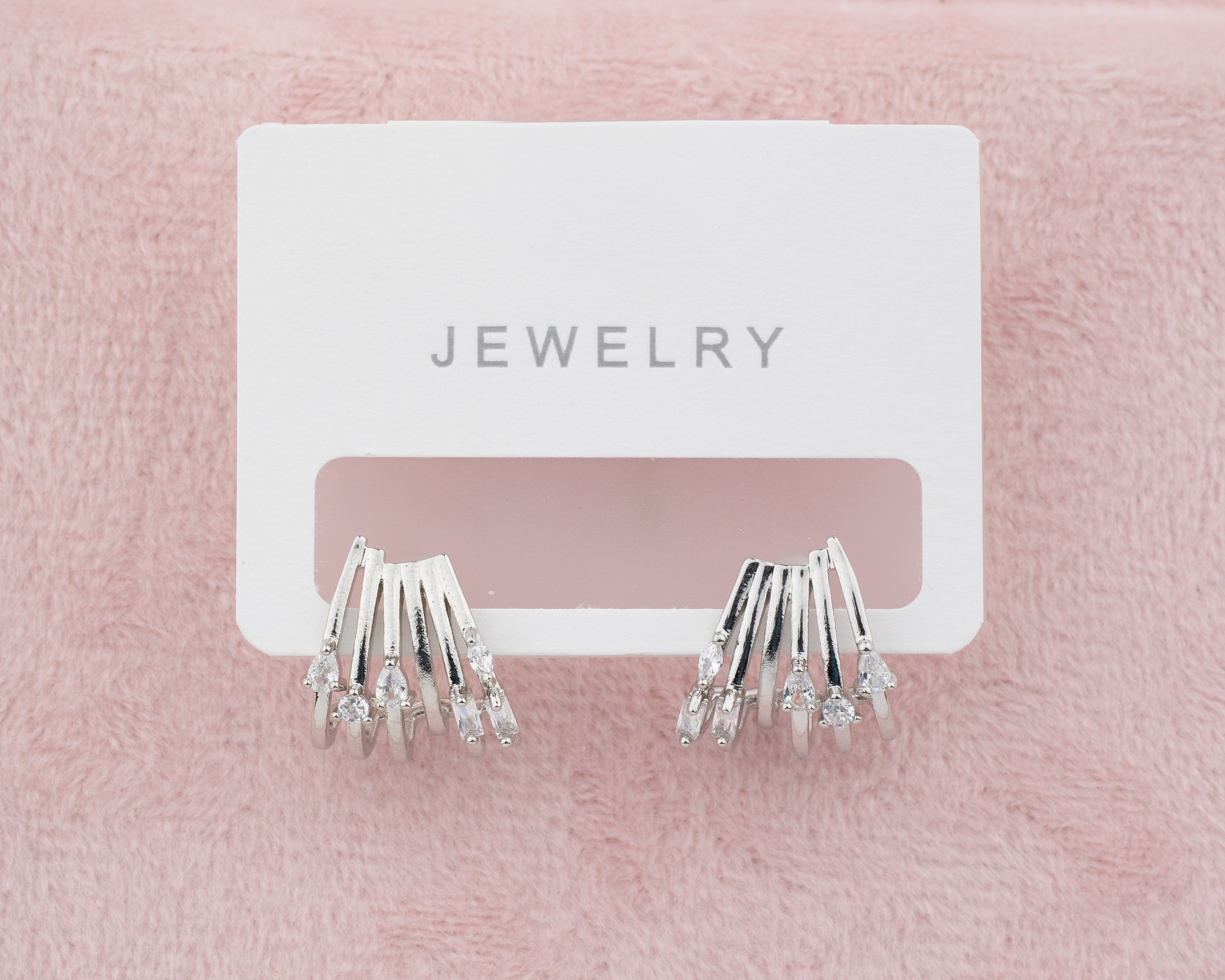 Silver Taşlı Çoklu Görünümlü küpe