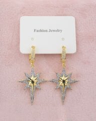 Kutup Yıldızı Sallantılı Küpe