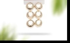 Tasarım Gold Sallantılı Çelik Küpe