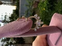 VİP PIRLANTA MONTÜRLÜ HALKA KÜPE