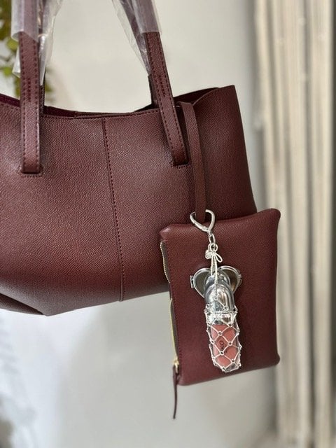 Aynalı Kalpli Silver Lipgloss Charmı